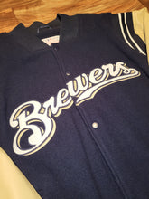 Load image into Gallery viewer, XL/XXL - Vintage 2000s Milwaukee Brewers Letterman Wool Leather Jacket