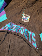 Load image into Gallery viewer, L/XL - Vintage Rare NBA Charolette Hornets Starter Pullover Front Pocket Jacket