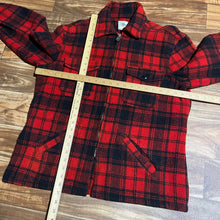 Load image into Gallery viewer, L - Vintage 1960s Melton Buffalo Plaid Wool Flannel Jacket