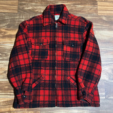 Load image into Gallery viewer, L - Vintage 1960s Melton Buffalo Plaid Wool Flannel Jacket
