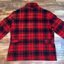Load image into Gallery viewer, L - Vintage 1960s Melton Buffalo Plaid Wool Flannel Jacket