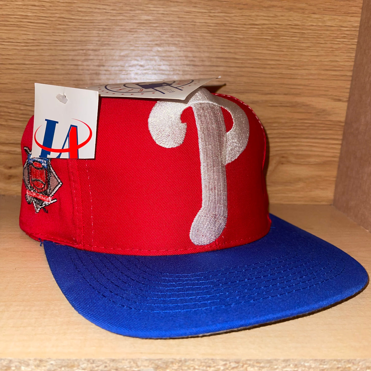 Vintage Philadelphia Phillies Logo Athletic Big Logo Blockhead Snapback Hat  RARE