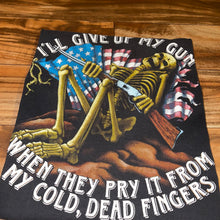 Load image into Gallery viewer, L/XL - Vintage I’ll Give Up My Gun Skeleton USA Graphic Shirt