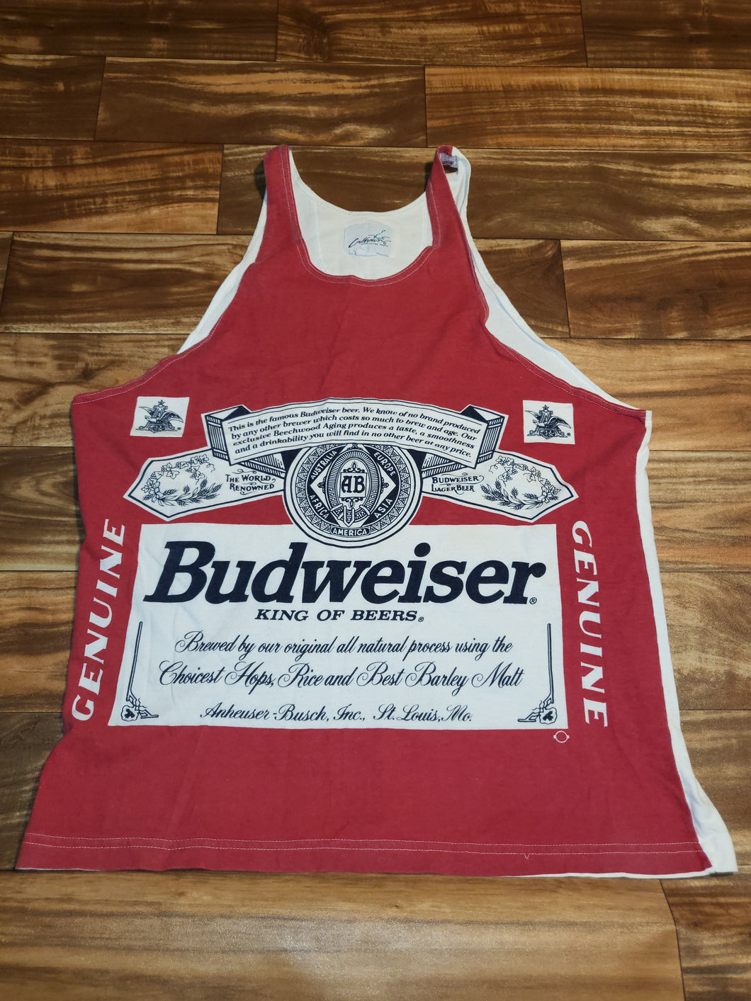 L/XL - Vintage Rare 1990s Budweiser Beer Promo Tank Top