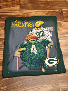 M - Vintage 1997 Green Bay Packers Reggie White Brett Favre Sports Shirt