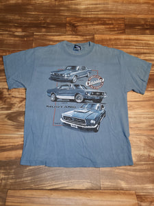 L - Vintage 2000s Ford Mustang Classic Muscle Car Shirt