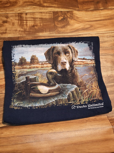 XL - Vintage 2000s Ducks Unlimited Hunting Dog Shirt