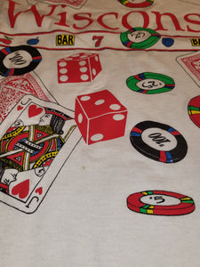 XL - Vintage 1993 Gambling Slot Machine Cards Wisconsin Casino Shirt
