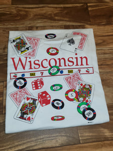 XL - Vintage 1993 Gambling Slot Machine Cards Wisconsin Casino Shirt