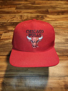 Vintage Rare Chicago Bulls NBA Sports Wool Blend Plain Logo Hat