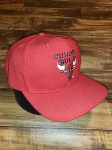Vintage Rare Chicago Bulls NBA Sports Wool Blend Plain Logo Hat