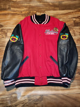 Load image into Gallery viewer, 3XL(Size 56) - Mitchell &amp; Ness Chicago Blackhawks Throwback Leather Wool Letterman Jacket