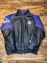 Load image into Gallery viewer, XL - Vintage NBC Sports 1990s Leather Pro Player Jacket