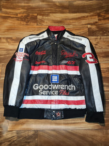 L/XL - Vintage Nascar Dale Earnhardt Goodwrench Leather Jacket