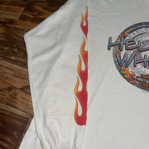 XL - Vintage Harley Davidson Flames Hell On Wheels Shirt