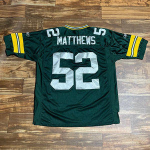 Size 50 - Green Bay Packers Clay Matthews Super Bowl XLV Jersey