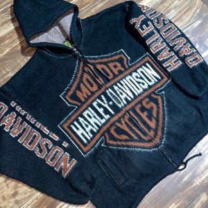 L/XL - Vintage Harley Davidson Alpaca Wool Hoodie