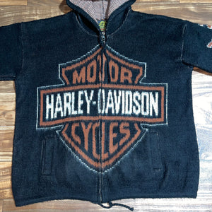 L/XL - Vintage Harley Davidson Alpaca Wool Hoodie