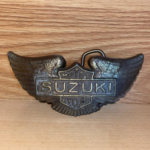 Vintage 1970s Suzuki Belt Buckle