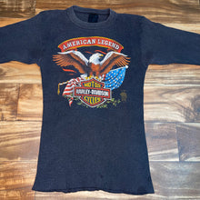 Load image into Gallery viewer, XS/S - Vintage 1980s Harley Davidson American Legend 3D Emblem Shirt