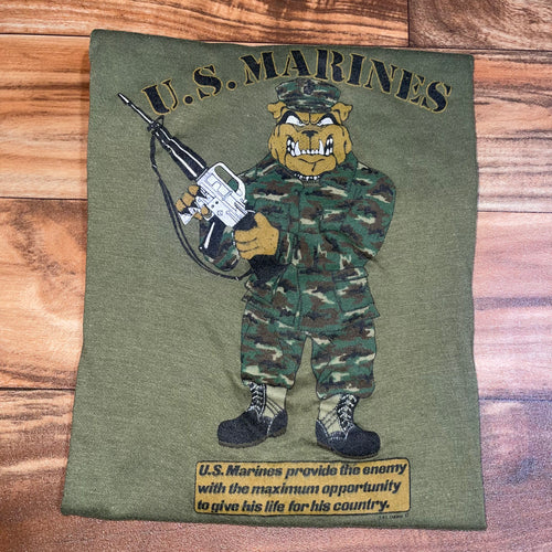 M - Vintage 1980s US Marines Bulldog Shirt