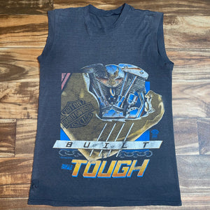 M - Vintage 1990 Harley Davidson Built Tough Tank Top Shirt