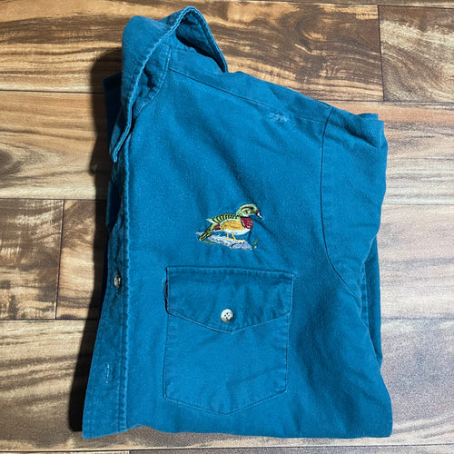 M - Vintage Embroidered Duck Button Shirt