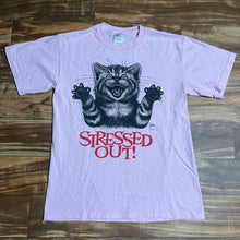 Load image into Gallery viewer, M - Vintage Stressed Out Cat Shirt