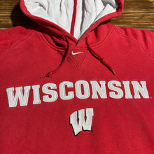 Load image into Gallery viewer, M/L -Vintage Early 2000s Wisconsin Nike Center Swoosh Hoodie