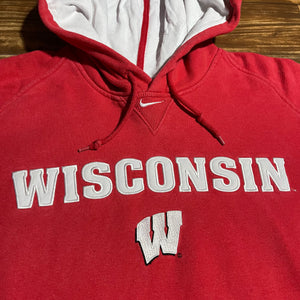 M/L -Vintage Early 2000s Wisconsin Nike Center Swoosh Hoodie
