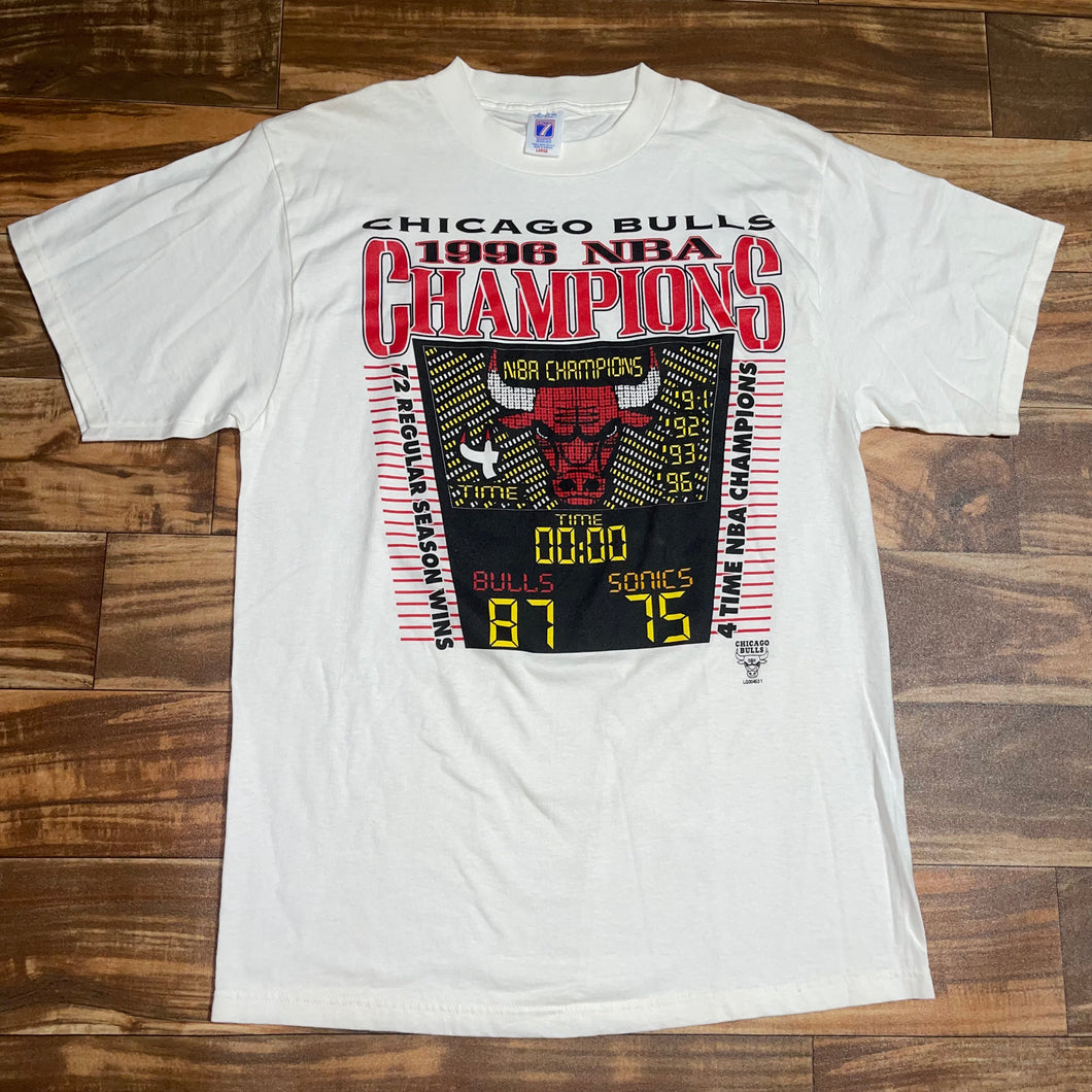 L - Vintage 1996 Chicago Bulls Champions Shirt