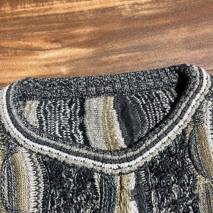 XL - Vintage Coogi Style Knit 3D Textured Sweater