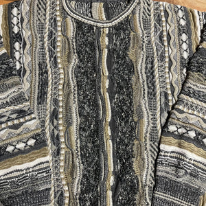 XL - Vintage Coogi Style Knit 3D Textured Sweater