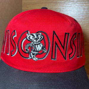 Vintage Wisconsin Badgers Spellout Snapback Hat