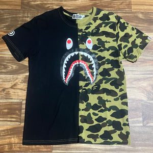 M/L - BAPE A Bathing Ape Shark Split Camo Shirt