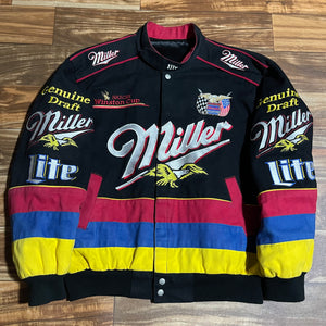 L - Vintage Miller Jeff Hamilton Nascar Jacket