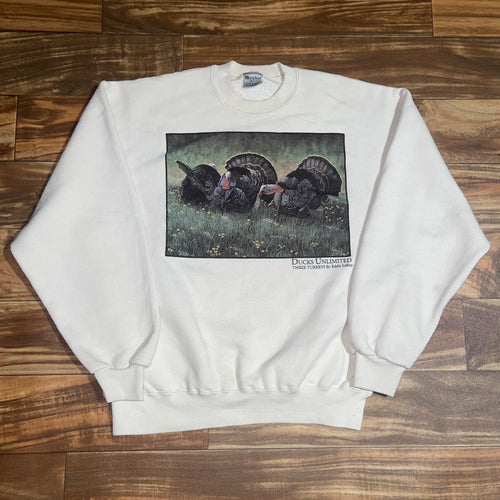 L - Vintage Ducks Unlimited Turkey Sweatshirt