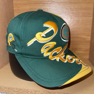 Vintage Green Bay Packers LOGO 7 Script Snapback Hat