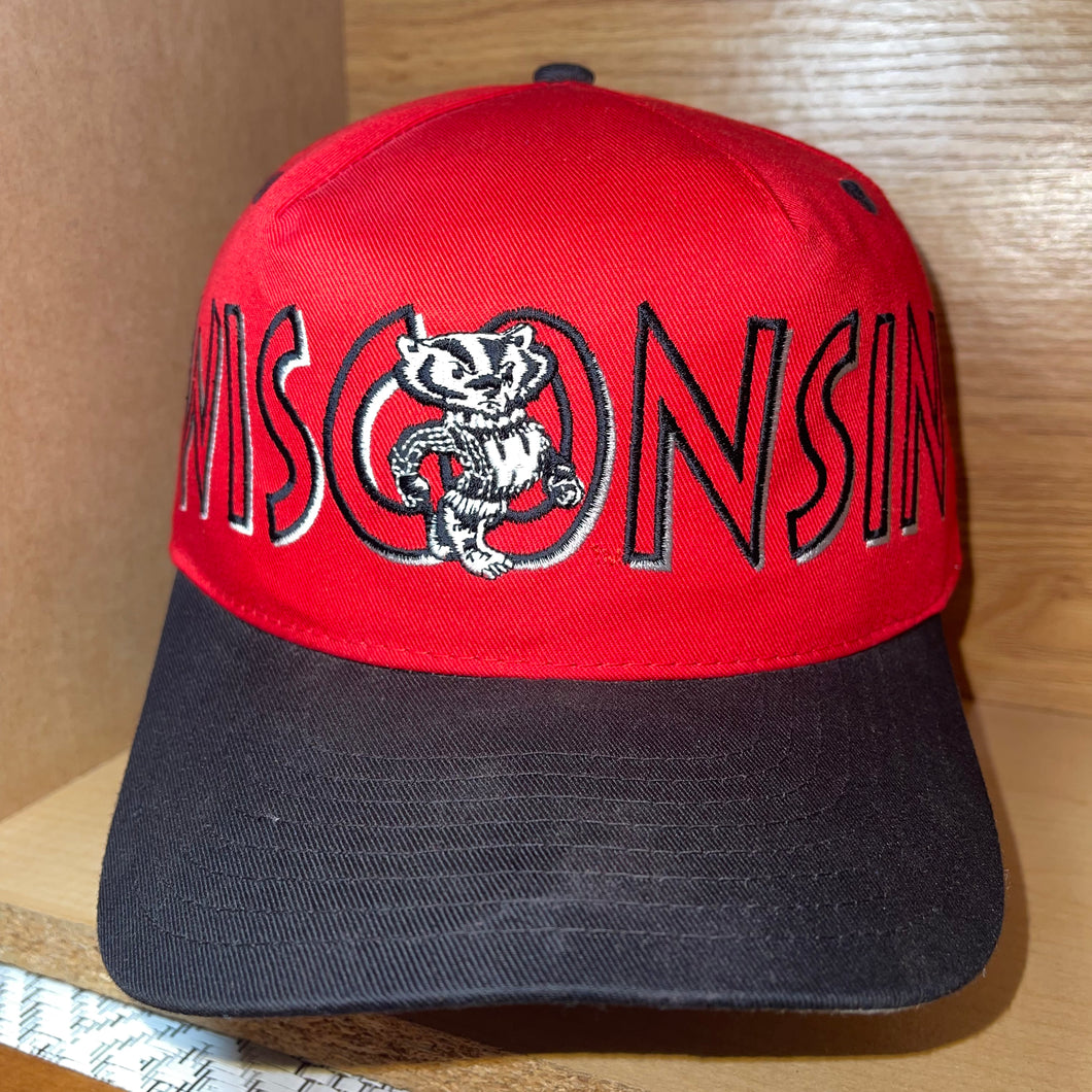 Vintage Wisconsin Badgers Spellout Snapback Hat