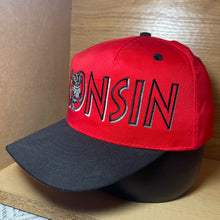 Load image into Gallery viewer, Vintage Wisconsin Badgers Spellout Snapback Hat