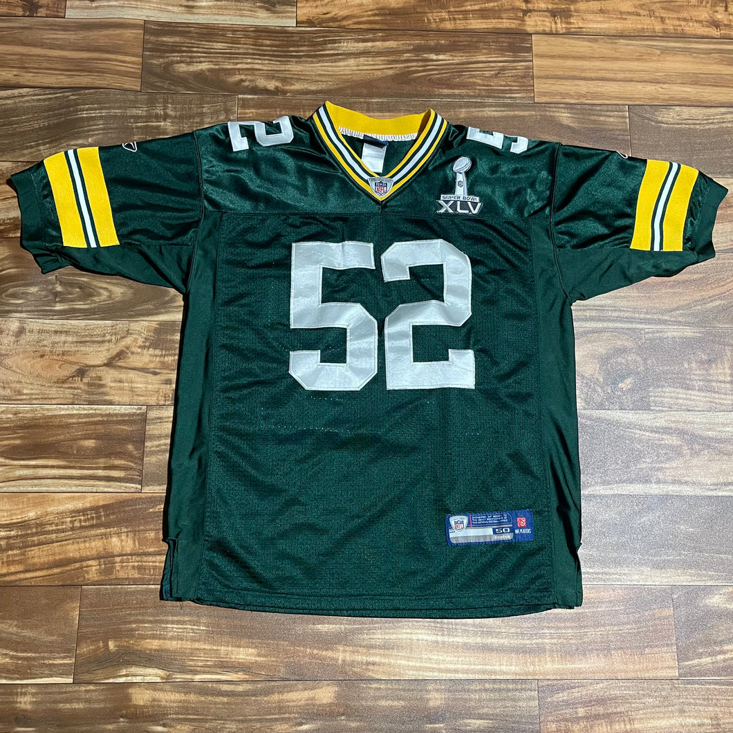 Size 50 Green Bay Packers Clay Matthews Super Bowl XLV Jersey Twisted Thrift