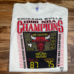 L - Vintage 1996 Chicago Bulls Champions Shirt