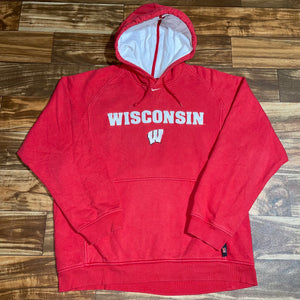 M/L -Vintage Early 2000s Wisconsin Nike Center Swoosh Hoodie