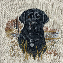 Load image into Gallery viewer, L/XL - Vintage Black Lab Dog Heavy Knit Sweater