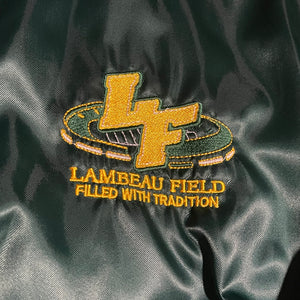 2XL - Vintage Lambeau Field Green Bay Packers Satin Jacket