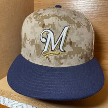 Load image into Gallery viewer, Size 6 7/8 - Milwaukee Brewers Camo Fitted Hat