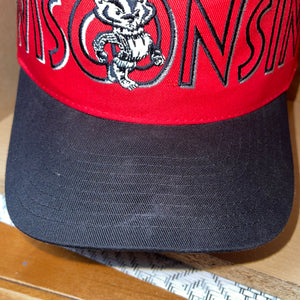 Vintage Wisconsin Badgers Spellout Snapback Hat