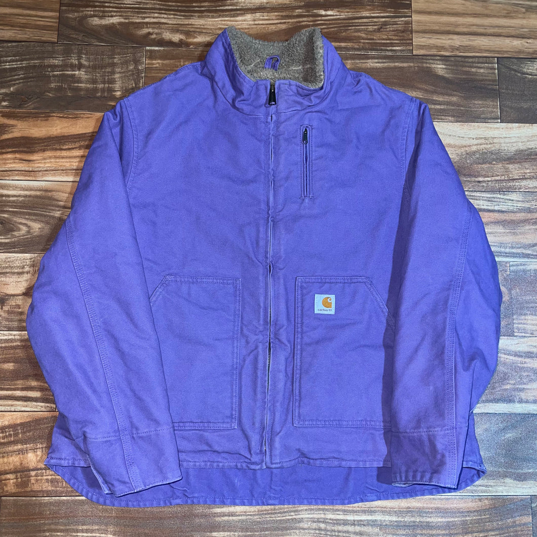 Women’s XXL - Carhartt Sherpa Lined Purple Jacket