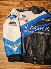 Load image into Gallery viewer, L - Vintage Nascar Mark Martin Viagra Leather Jacket