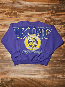 XL - Vintage 1995 Minnesota Vikings NFL Sports Spellout Sweatshirt